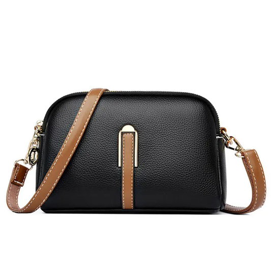 Custom Tags Contrast Pu Leather Bags Ladies Sling Bag Handbags Bucket Long Leather Strap Tote Bags Handbags for Women Luxury